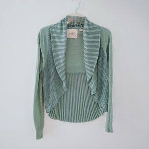 Anthropologie | Angel of the North Teal Cardigan